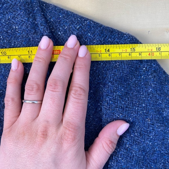 LL Bean Wool Silk Blazer Women XS Blue Academia Classic Timeless Career Polished - Picture 6 of 14